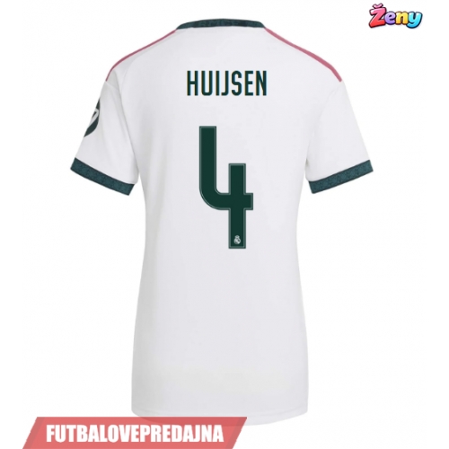 Lacne Ženy Futbalové dres Real Madrid Dean Huijsen #4 2026-27 Krátky Rukáv - Domáci